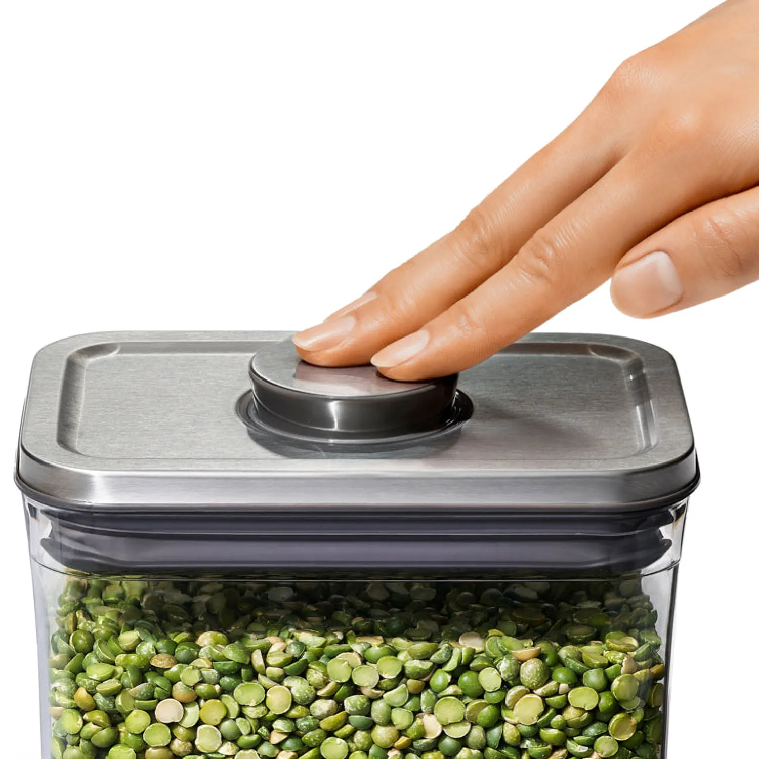 Ma Caféine Preservation | Preservation>OXO | Small square container stainless steel lid POP 2.0 - 1.6 Liters