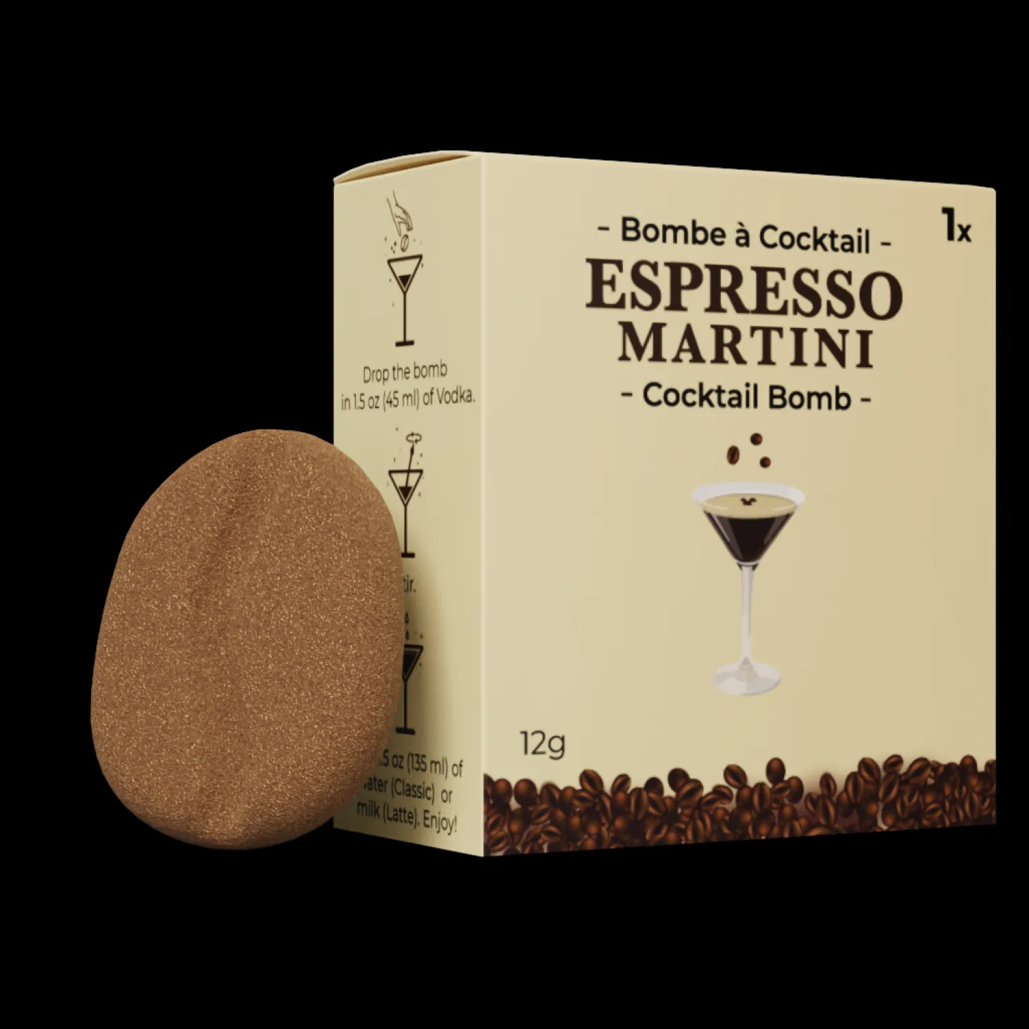 Ma Caféine Ready-To-Drink Beverages | Quebec Products>Poseidon | 3D Espresso Martini Bomb