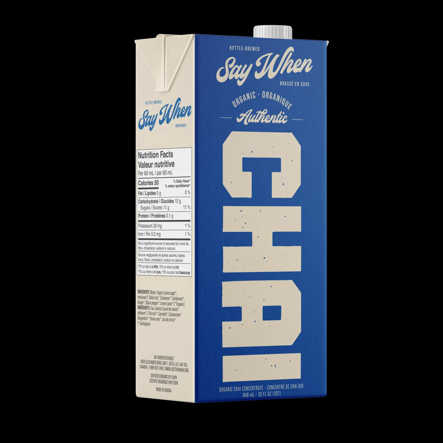 Ma Caféine Milk, Plant-Based Drinks & Infused Chai | Chaï Teas>Say When | Organic chai - Authentic