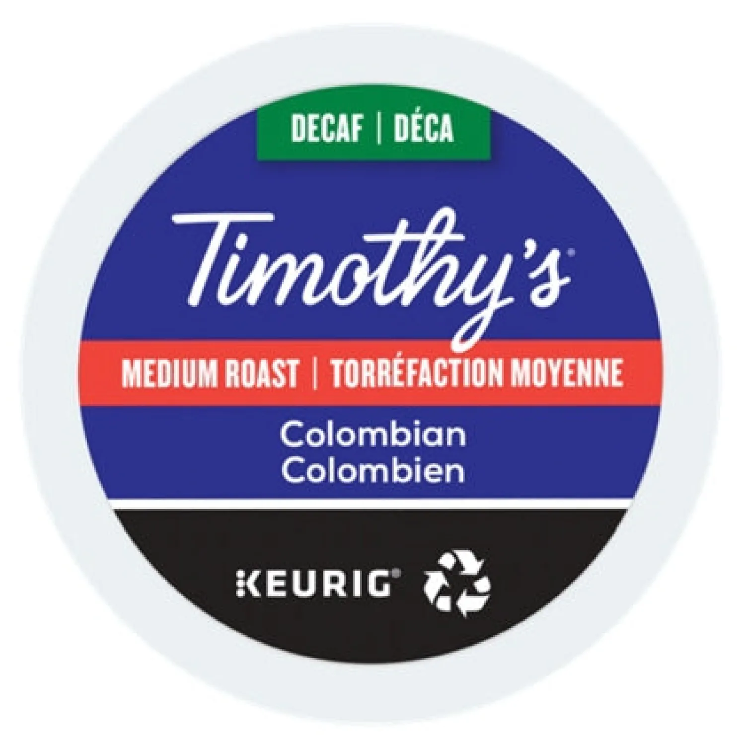 Ma Caféine Keurig | Decaffeinated>Timothy’s | Colombian decaffeinated 24 kcup capsules