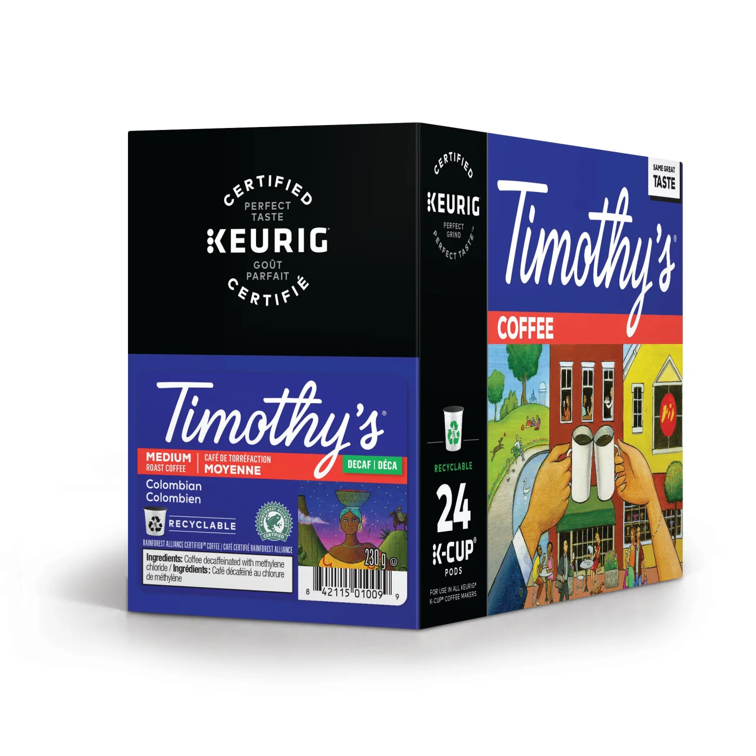 Ma Caféine Keurig | Decaffeinated>Timothy’s | Colombian decaffeinated 24 kcup capsules