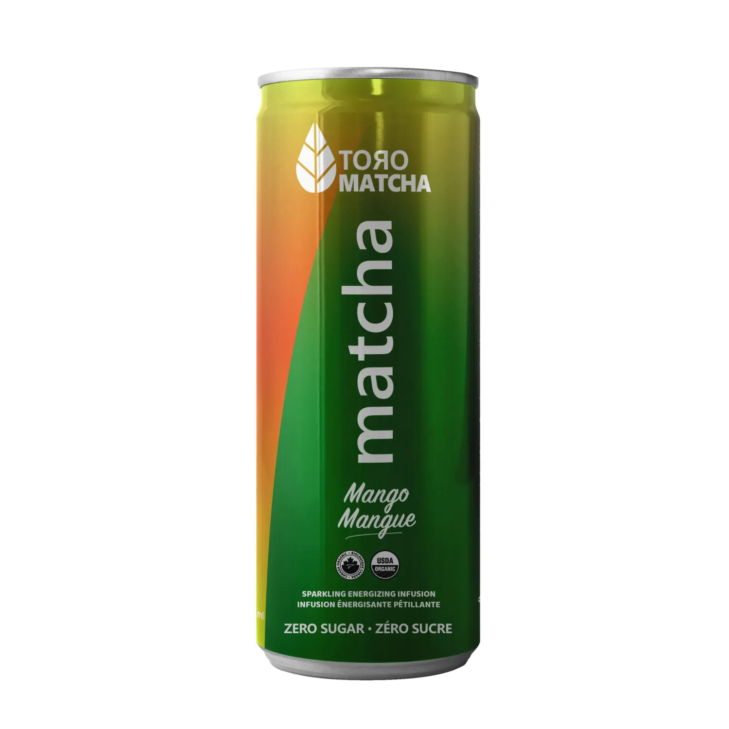 Ma Caféine Ready-To-Drink Beverages | Quebec Products>ToroMatcha | Sparkling Mango sugar free - 355 ml