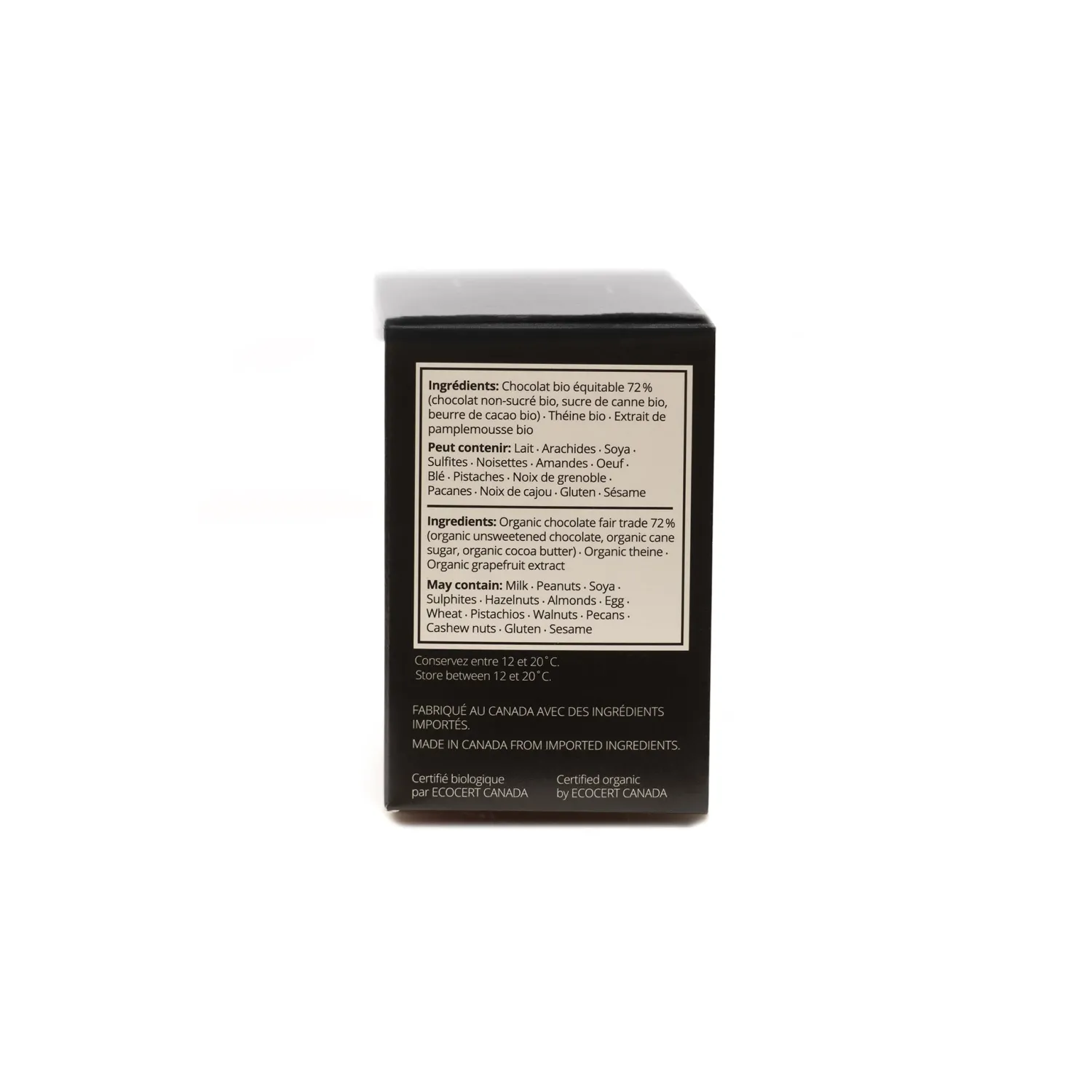 Ma Caféine Food & Snacks | Quebec Products>Upbio | Organic dark chocolate Grapefruit flavor with theine - 75 gr