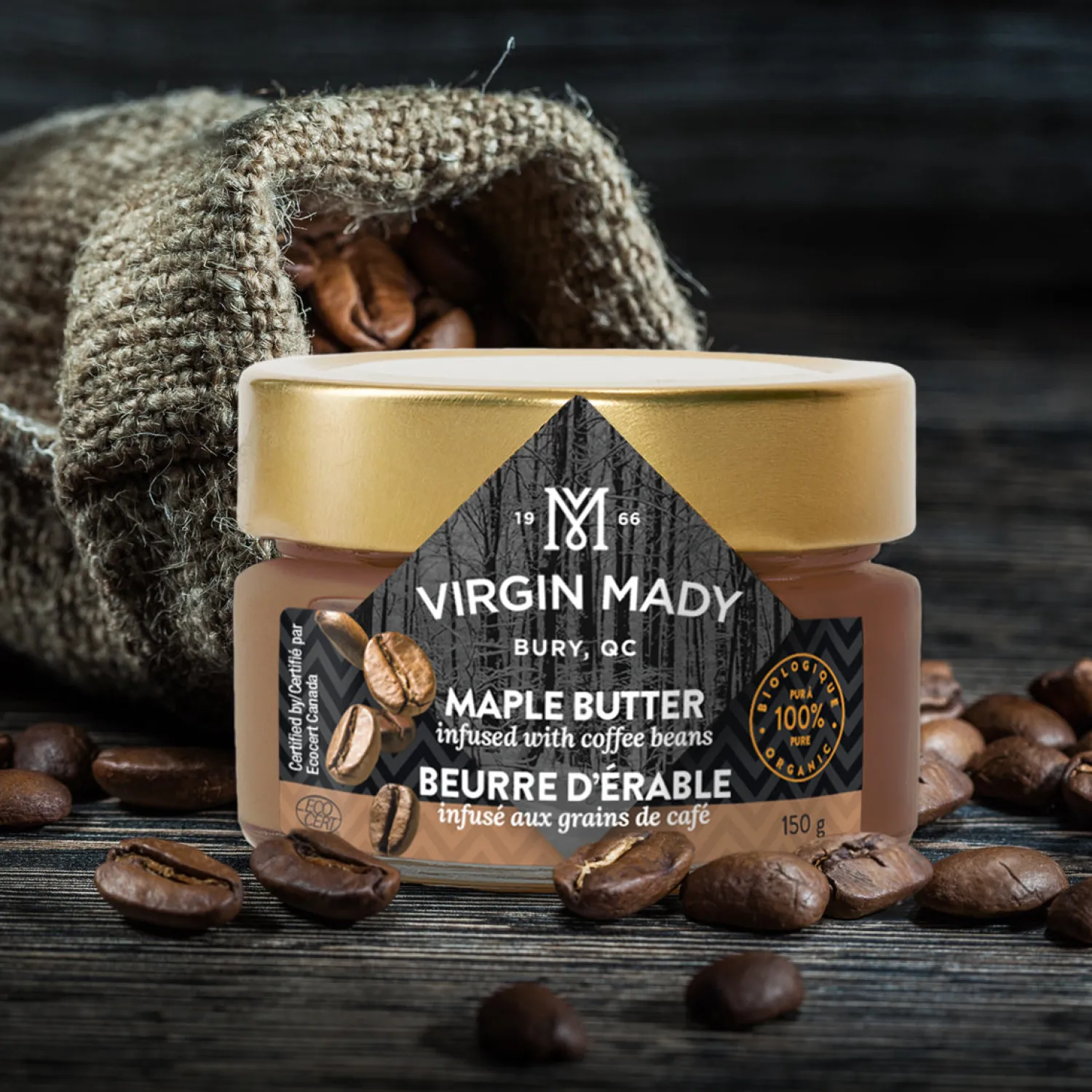 Ma Caféine Food & Snacks | Quebec Products>Virgin Mady | Butter and syrup duo infused with coffee beans