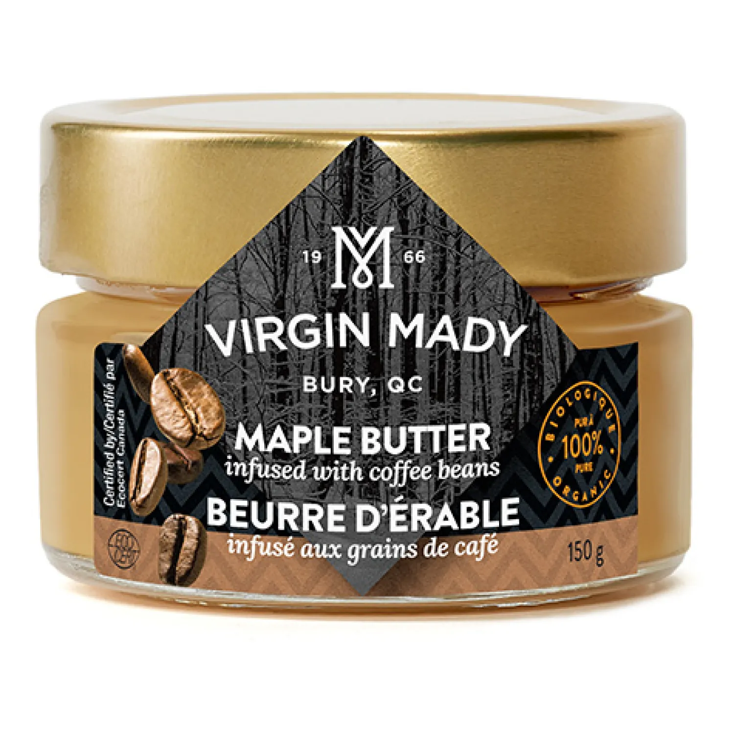 Ma Caféine Food & Snacks | Quebec Products>Virgin Mady | Coffee infused maple butter - 150 gr