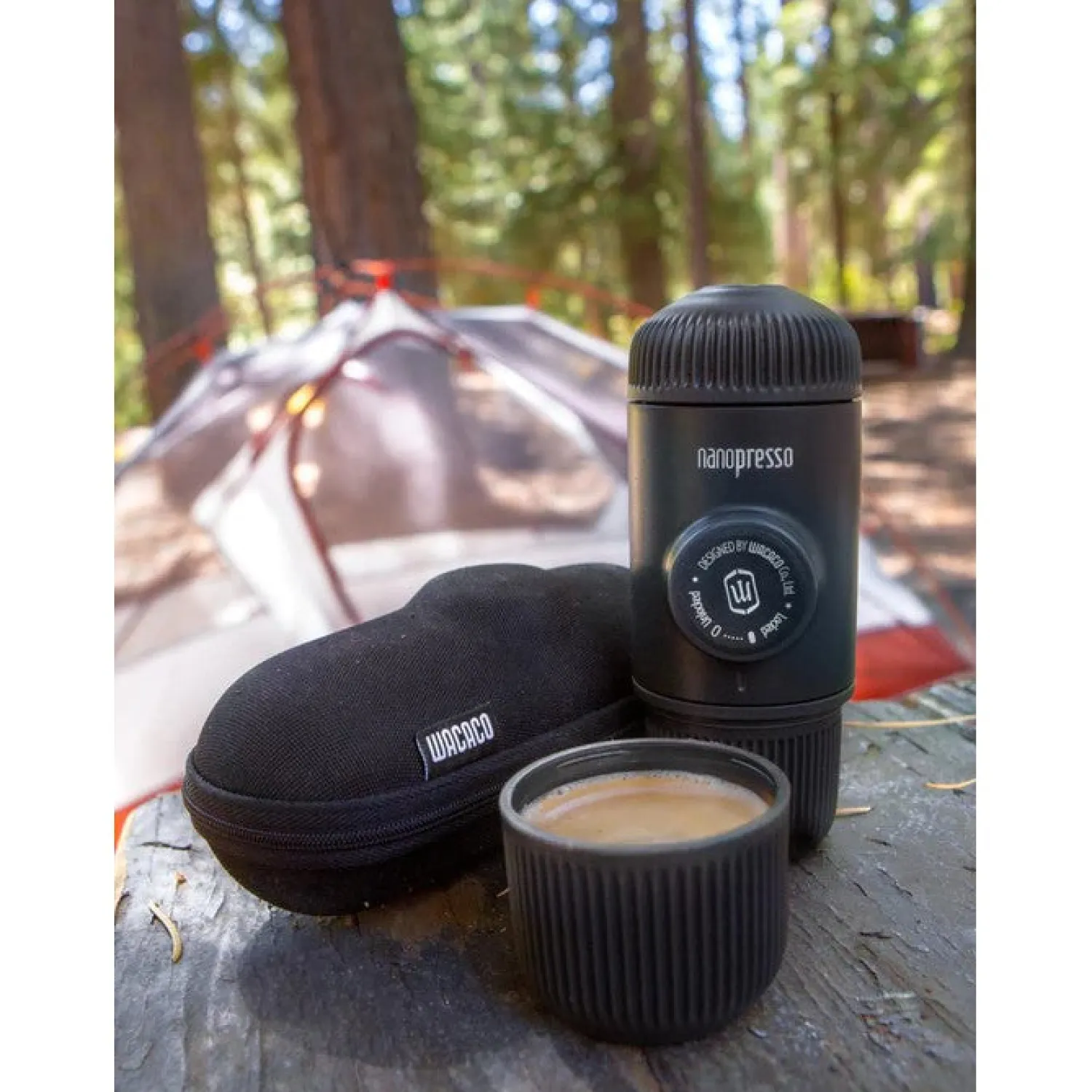 Ma Caféine Camping | Manual Infusions>Wacaco | Nanopresso gray + Protective case